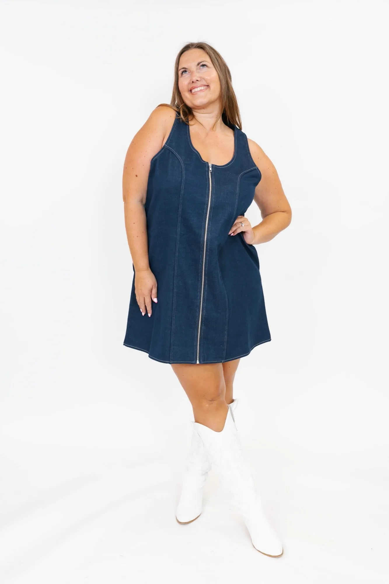 Makenna Denim Dress in Indigo
