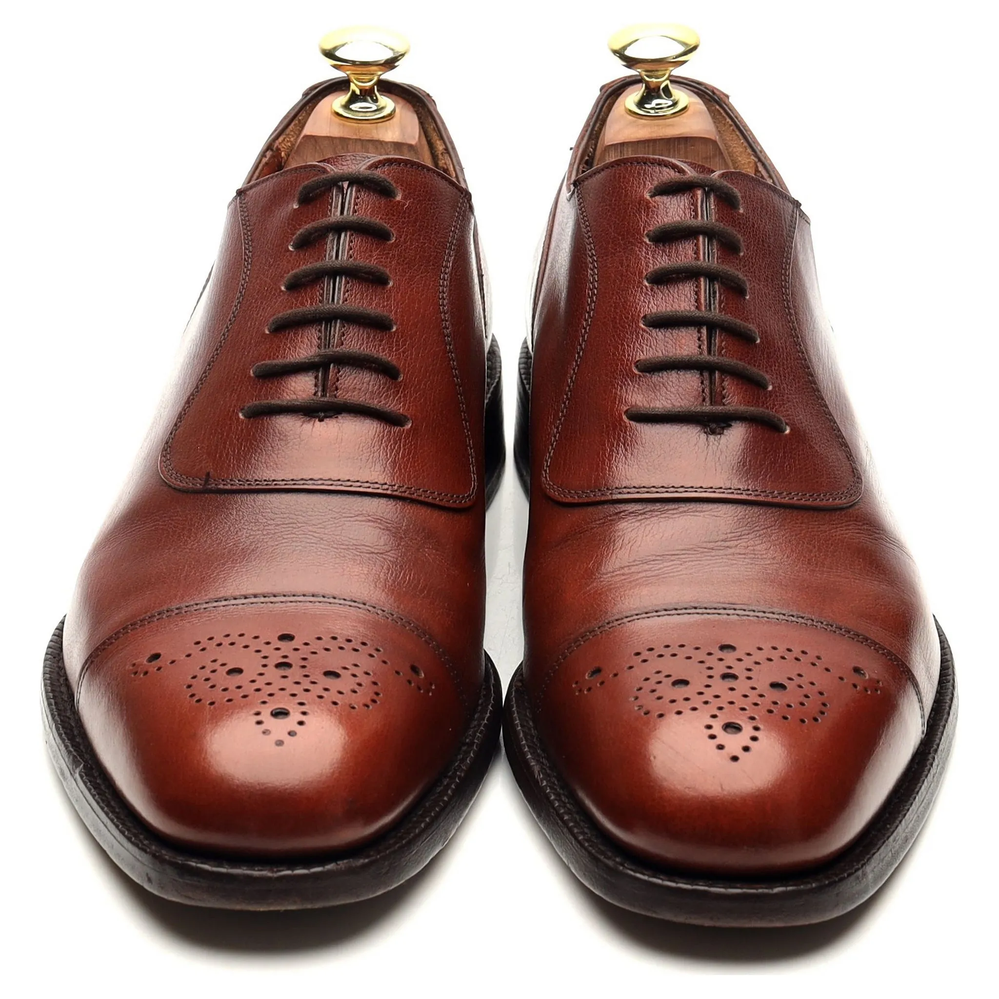 Masterclass 'Hanover' Tan Brown Leather Oxford UK 7.5 F