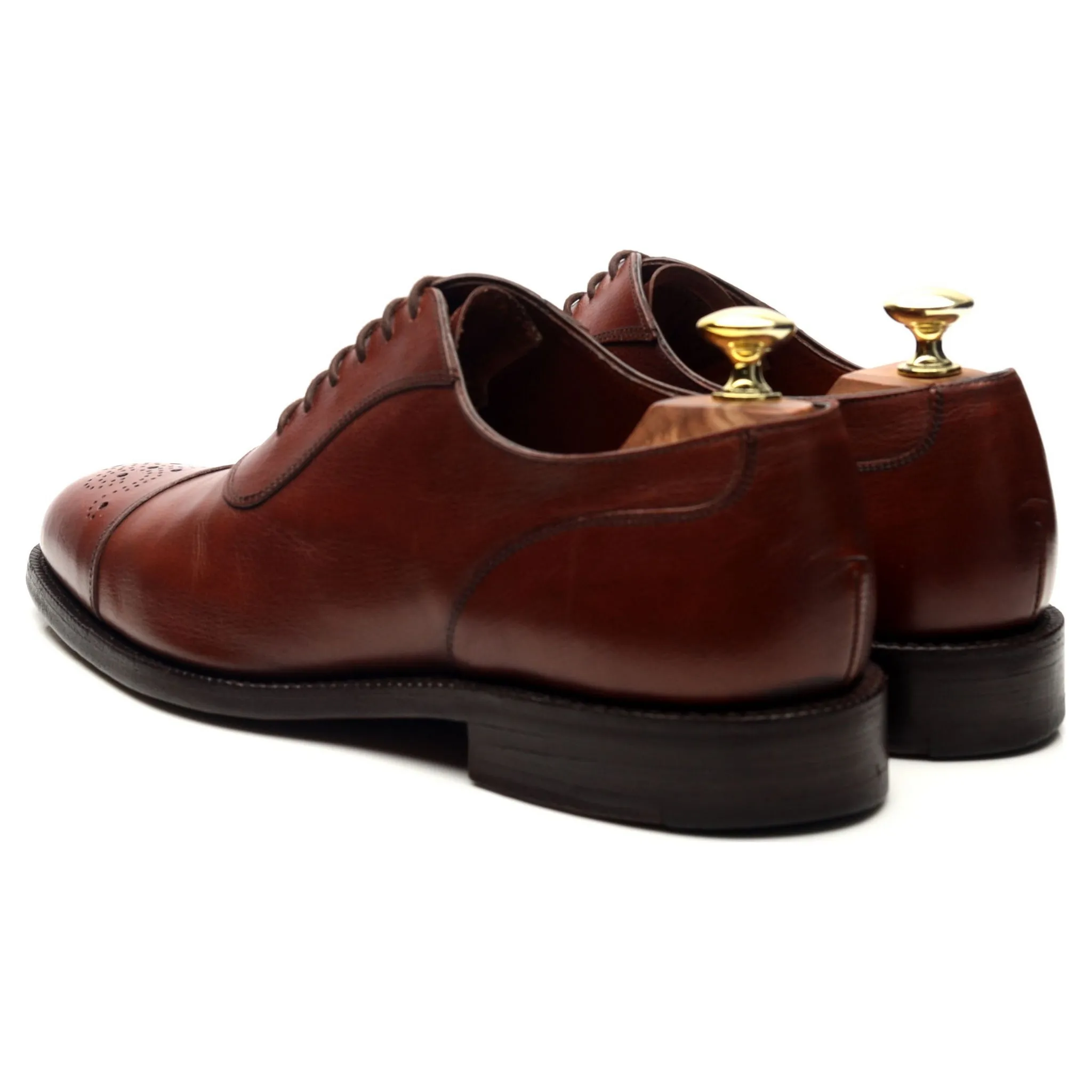 Masterclass 'Hanover' Tan Brown Leather Oxford UK 7.5 F