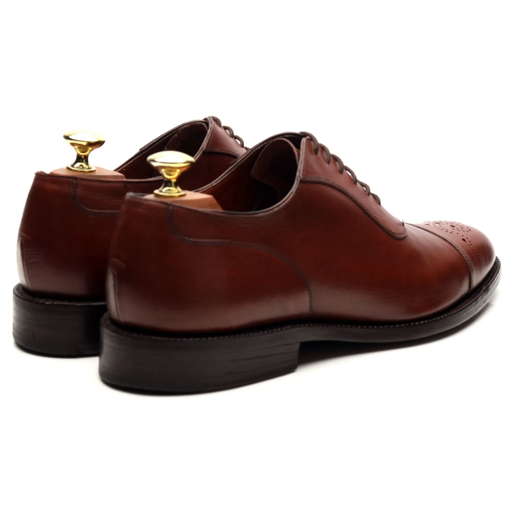 Masterclass 'Hanover' Tan Brown Leather Oxford UK 7.5 F