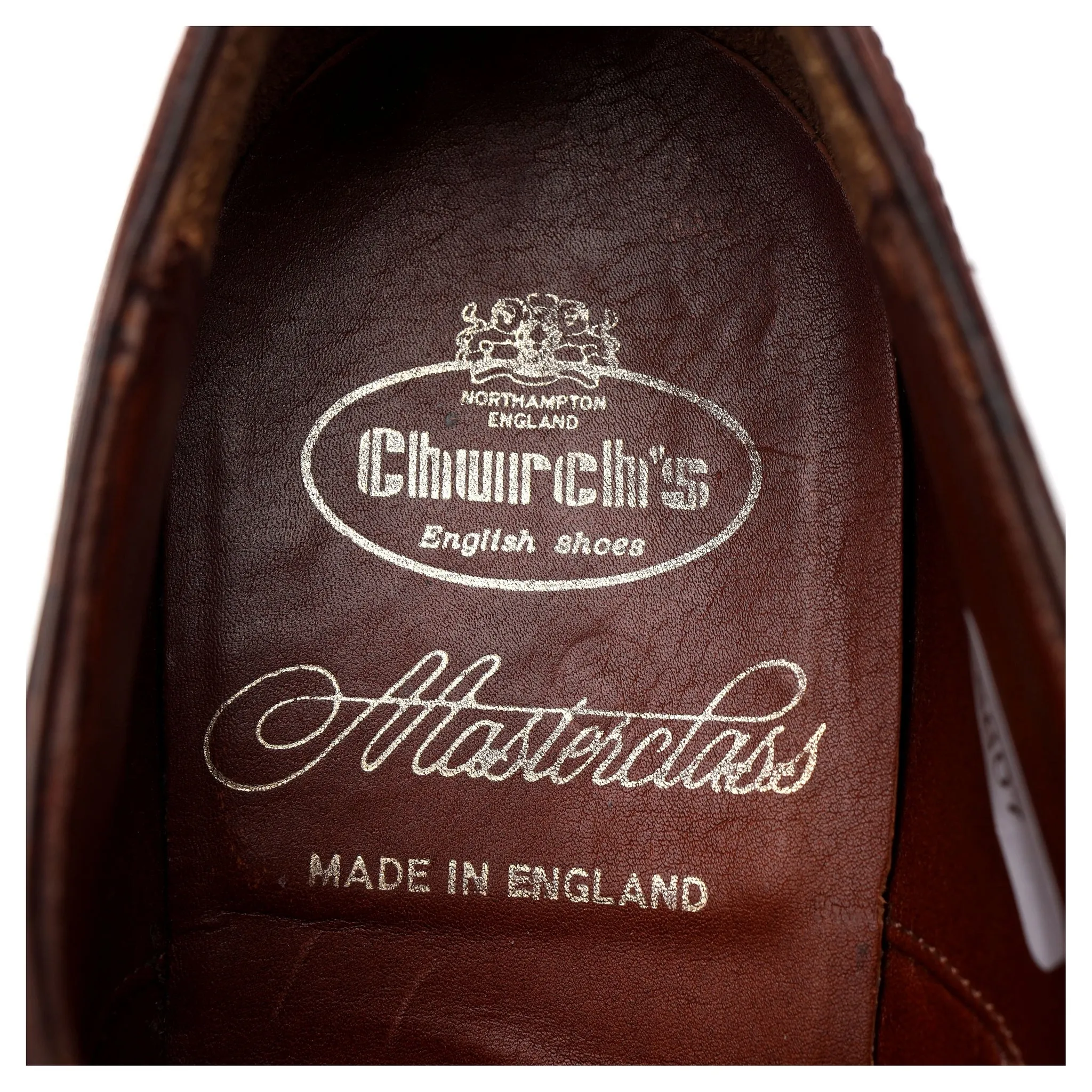 Masterclass 'Hanover' Tan Brown Leather Oxford UK 7.5 F