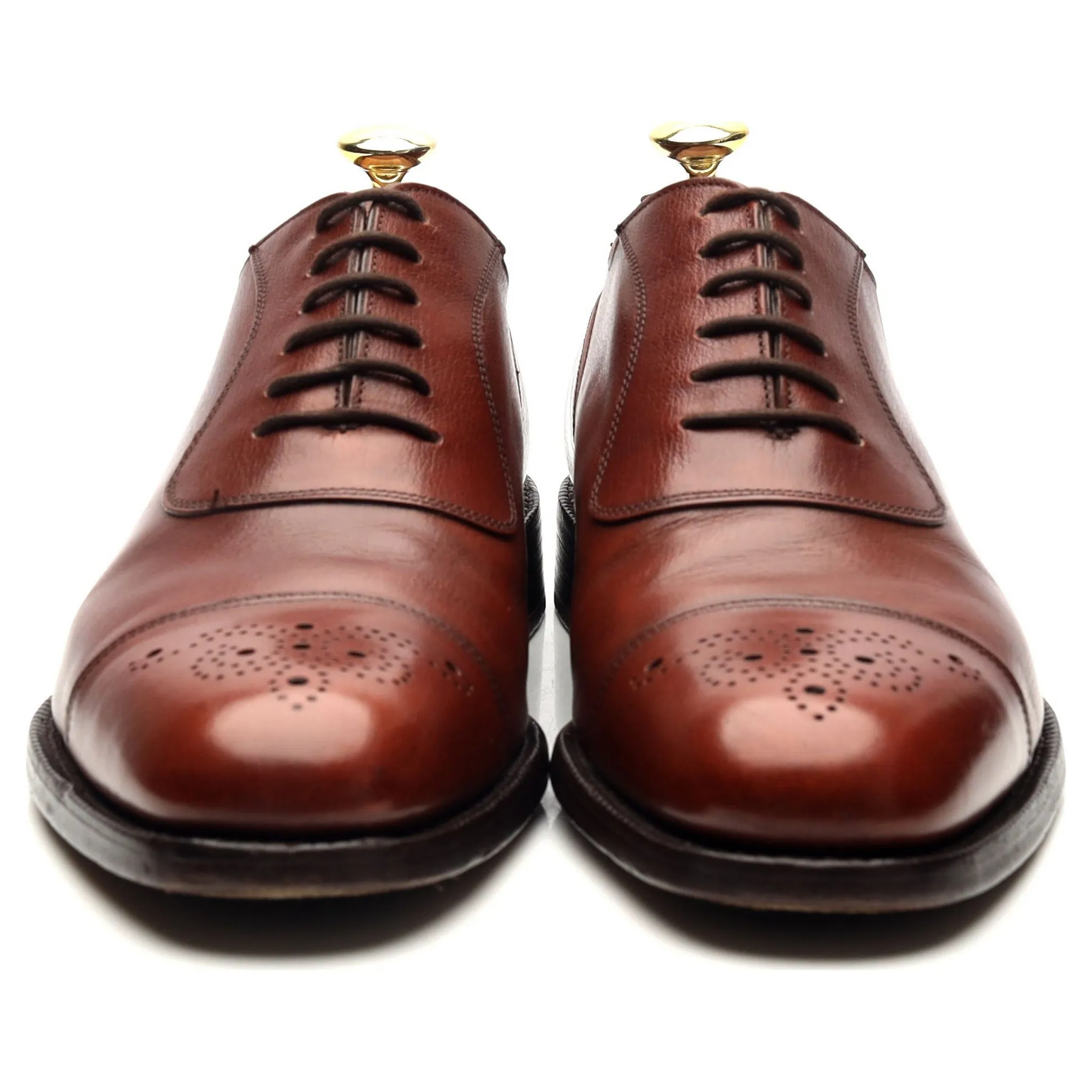 Masterclass 'Hanover' Tan Brown Leather Oxford UK 7.5 F