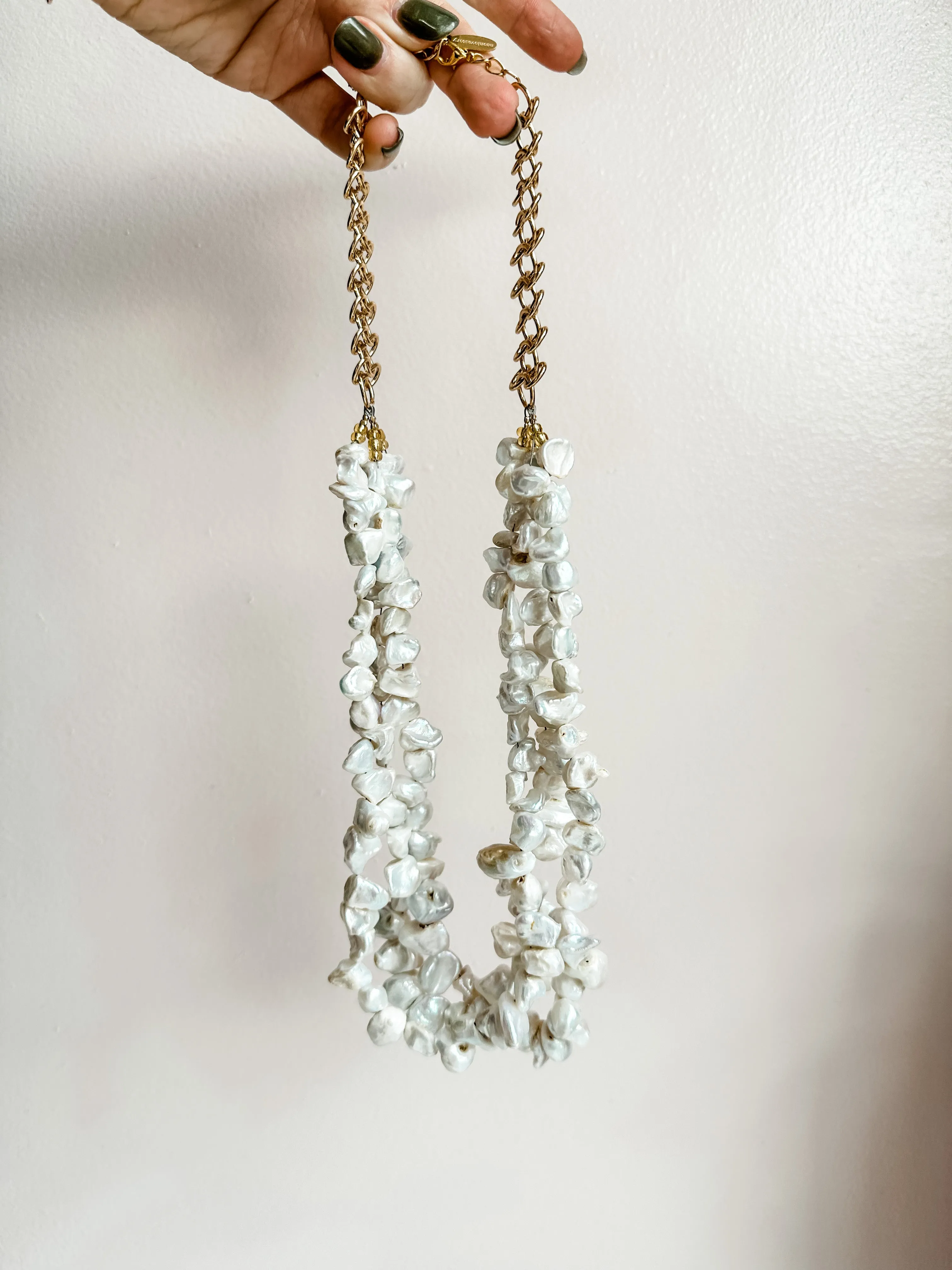 Mega Layered Freshwater Pearl Necklace