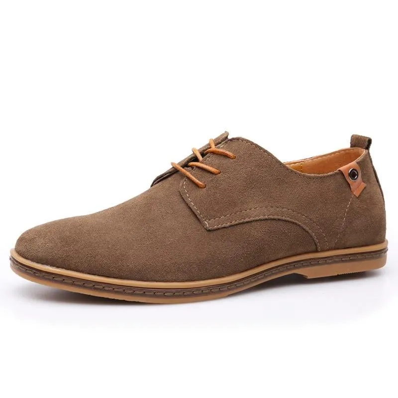 Men Casual Flat Lace-up Leather Sneakers Shoes