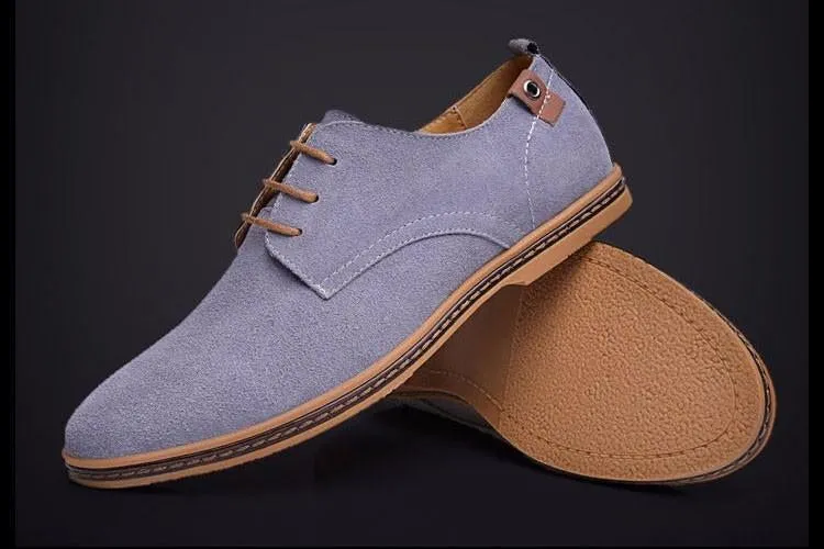 Men Casual Flat Lace-up Leather Sneakers Shoes