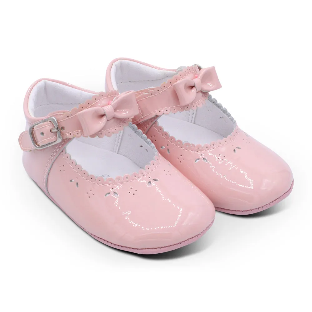 'Moya' Girls Pink Patent Pre-Walker Shoes