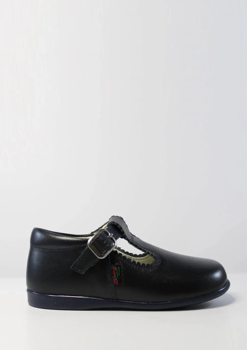 Navy Leather T-Bar Shoes