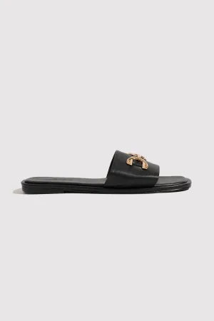 One Band Square Toe Buckle Sandals