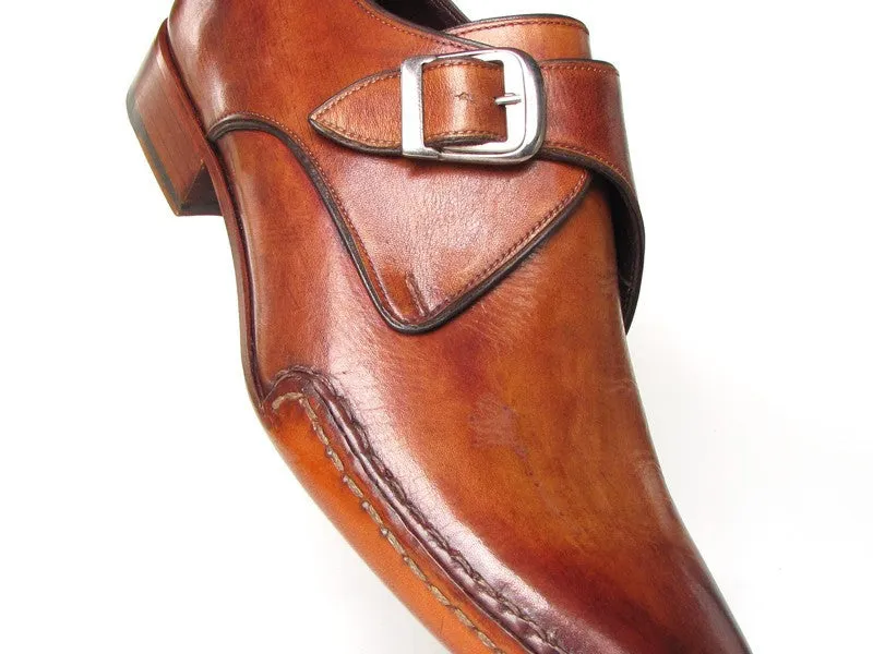 Paul Parkman Handsewn Monkstrap Shoes Tobacco