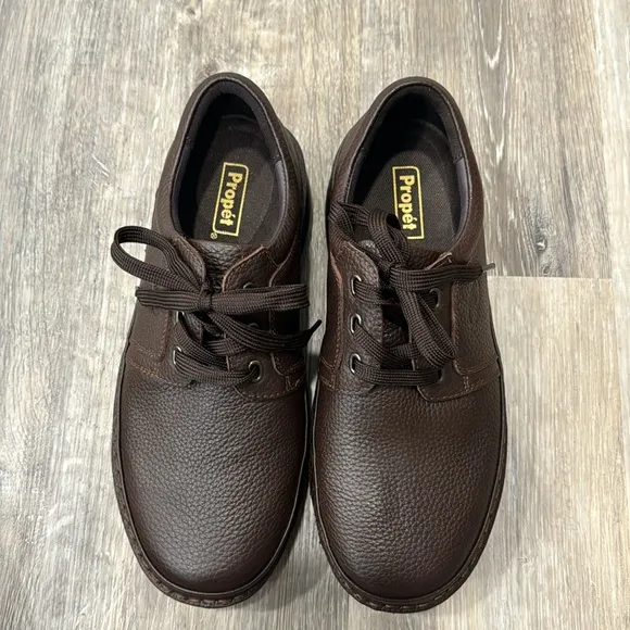 Propet Villager brown leather Comfort Walking Shoe Size 11.5 EEE XW