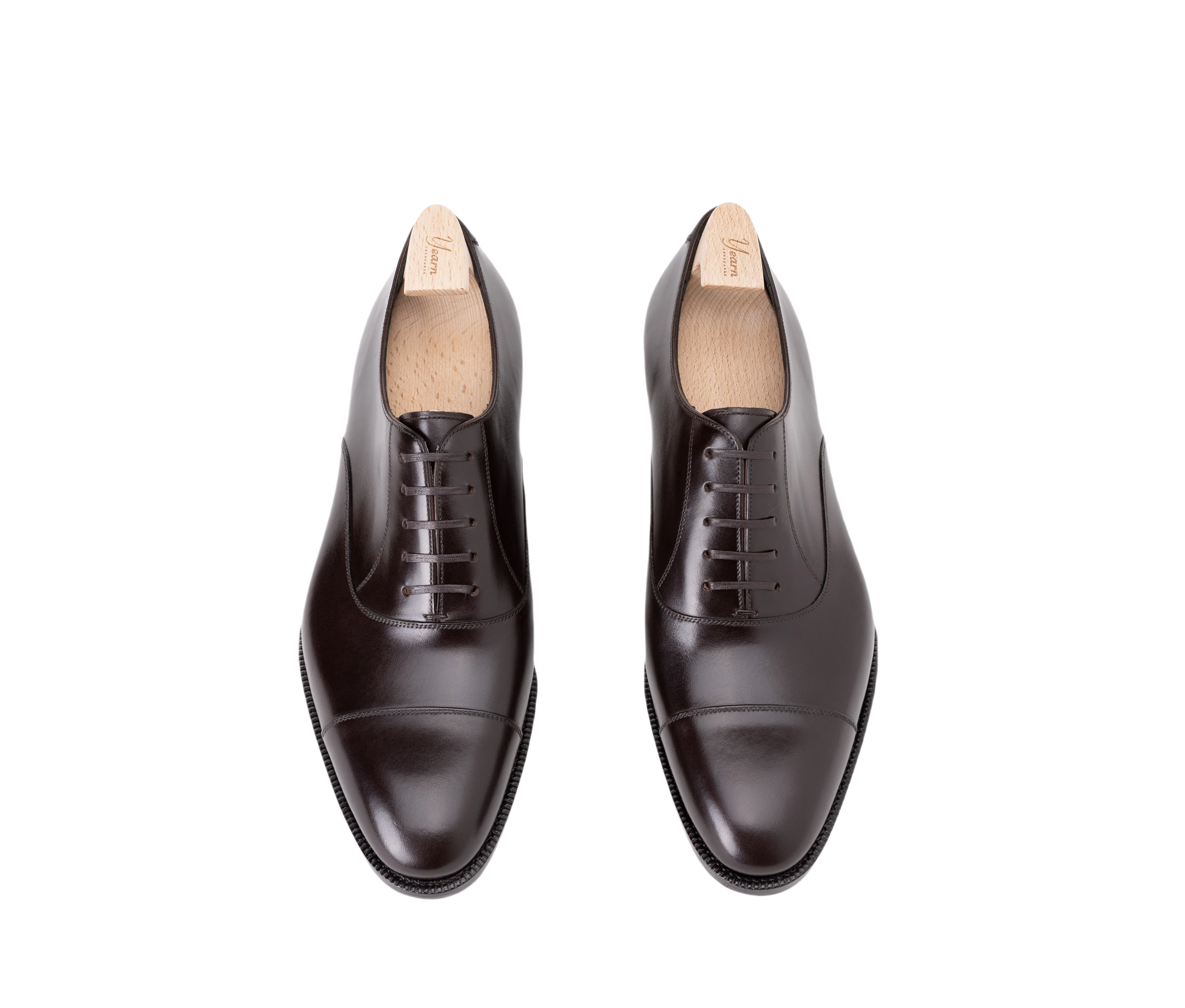 Raj Singhs Cap Toe Oxford – Handcrafted Dark Brown Italian Leather Dress Shoes