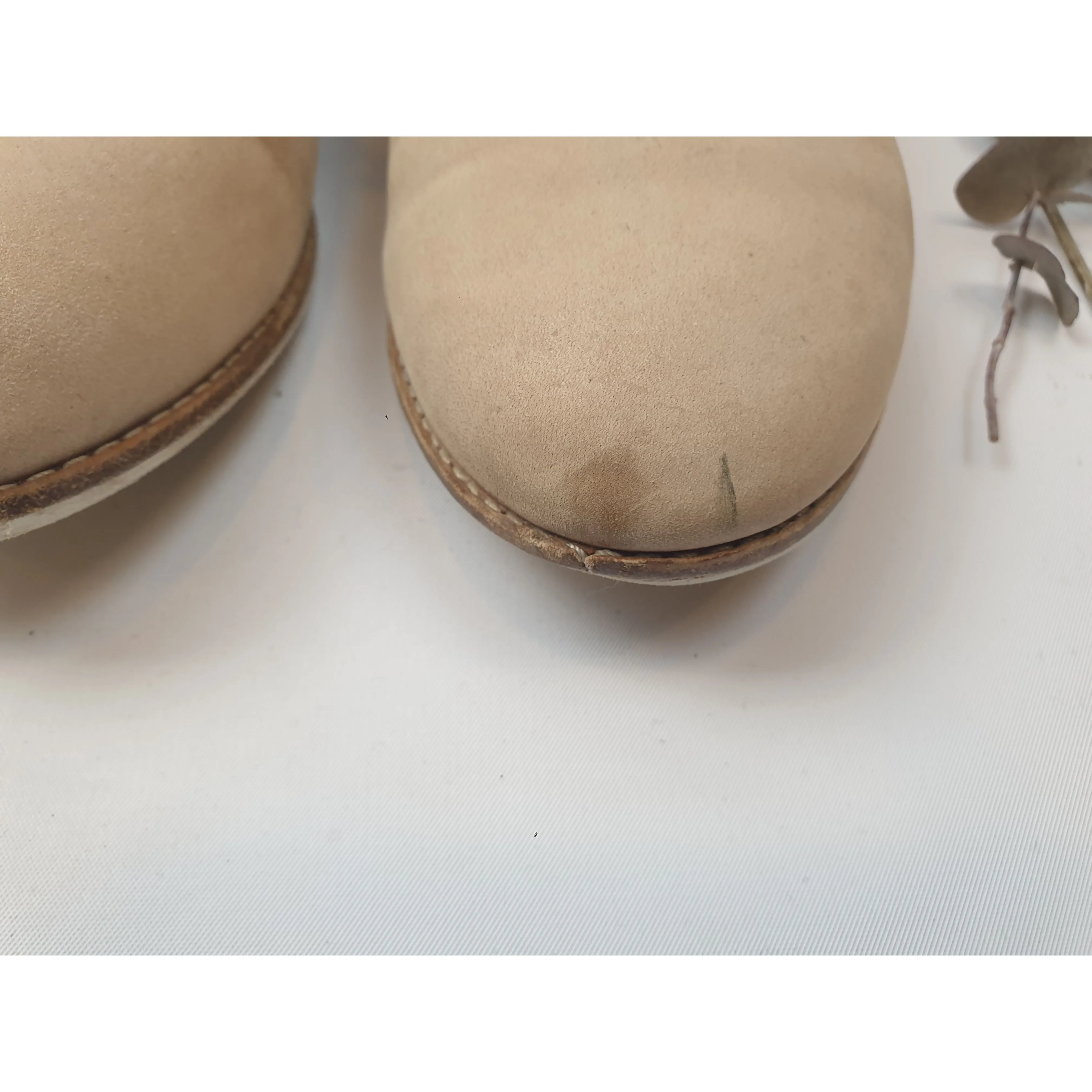 Rollie light tan neubuck leather laceup shoes size 36