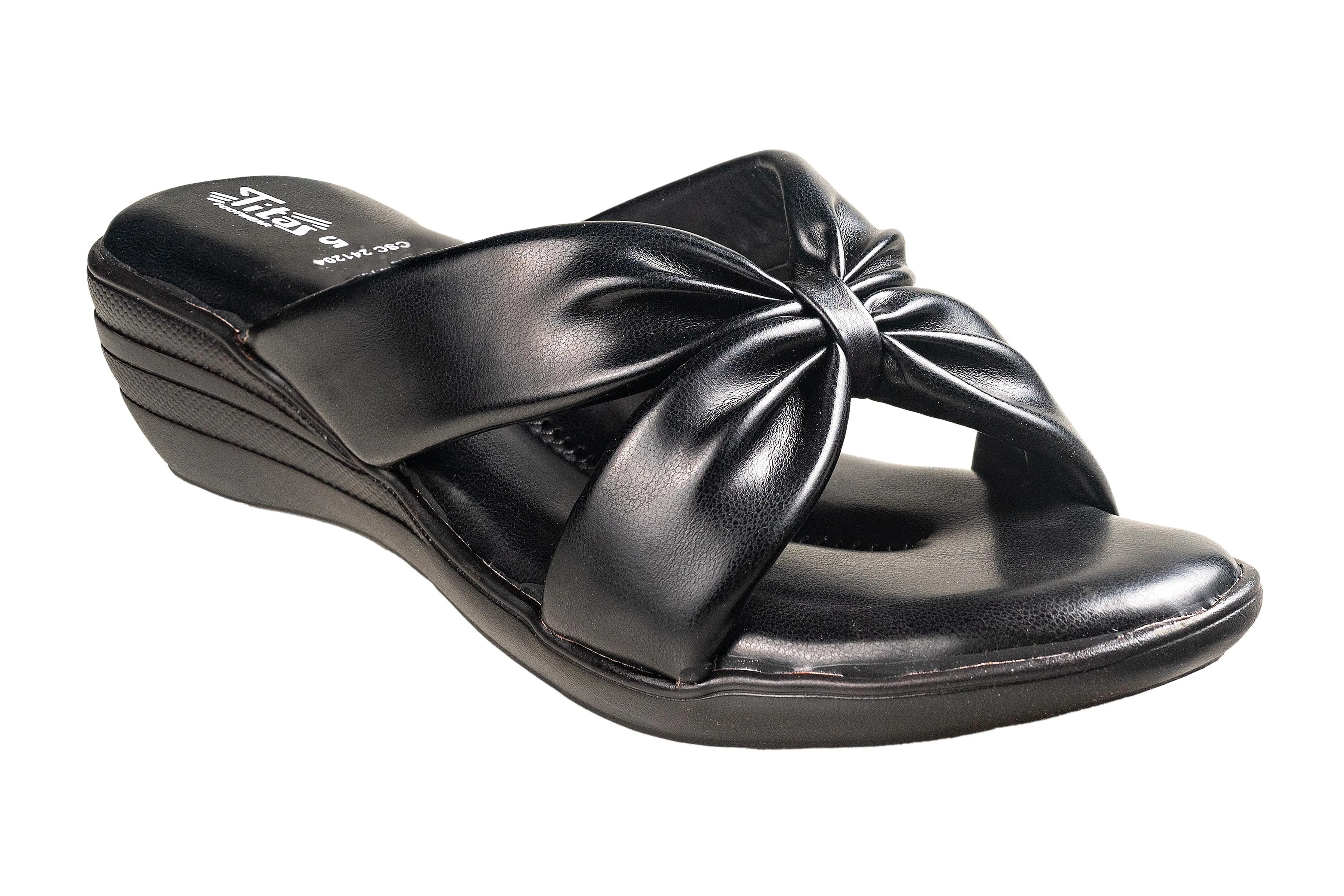 Titas Ladies Black Chappal (Cs C 241204)
