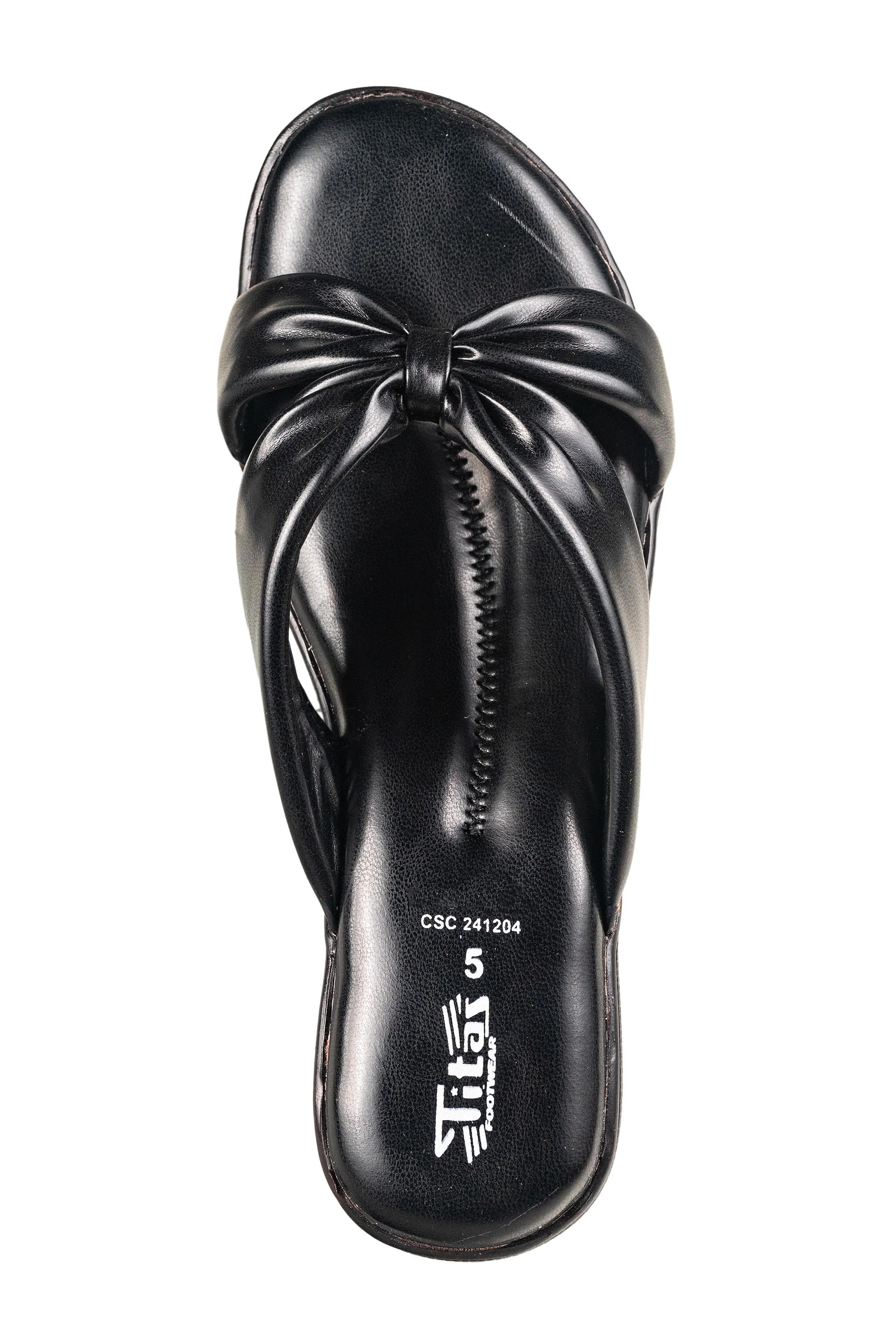 Titas Ladies Black Chappal (Cs C 241204)