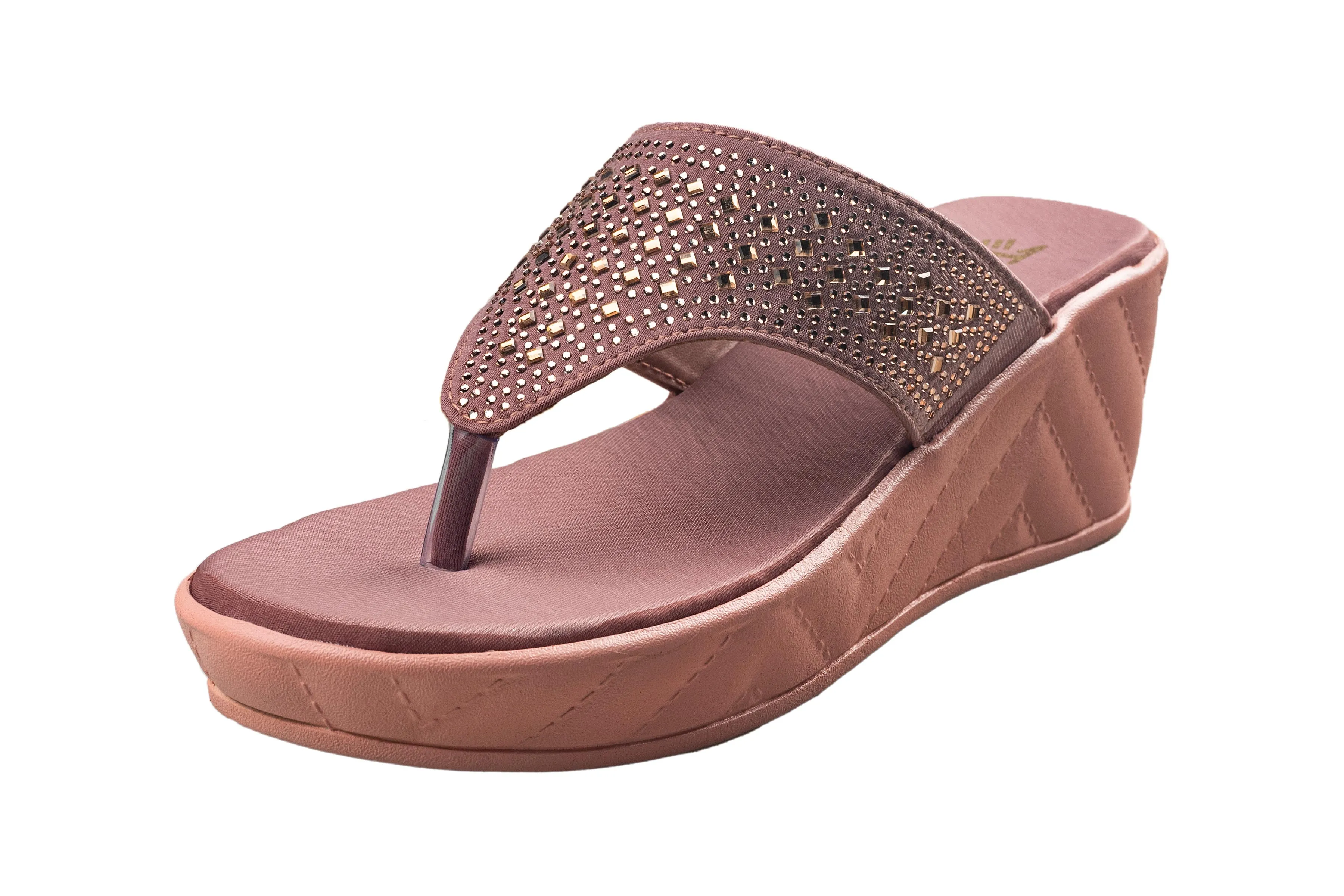 Titas Ladies Rose Gold Chappal