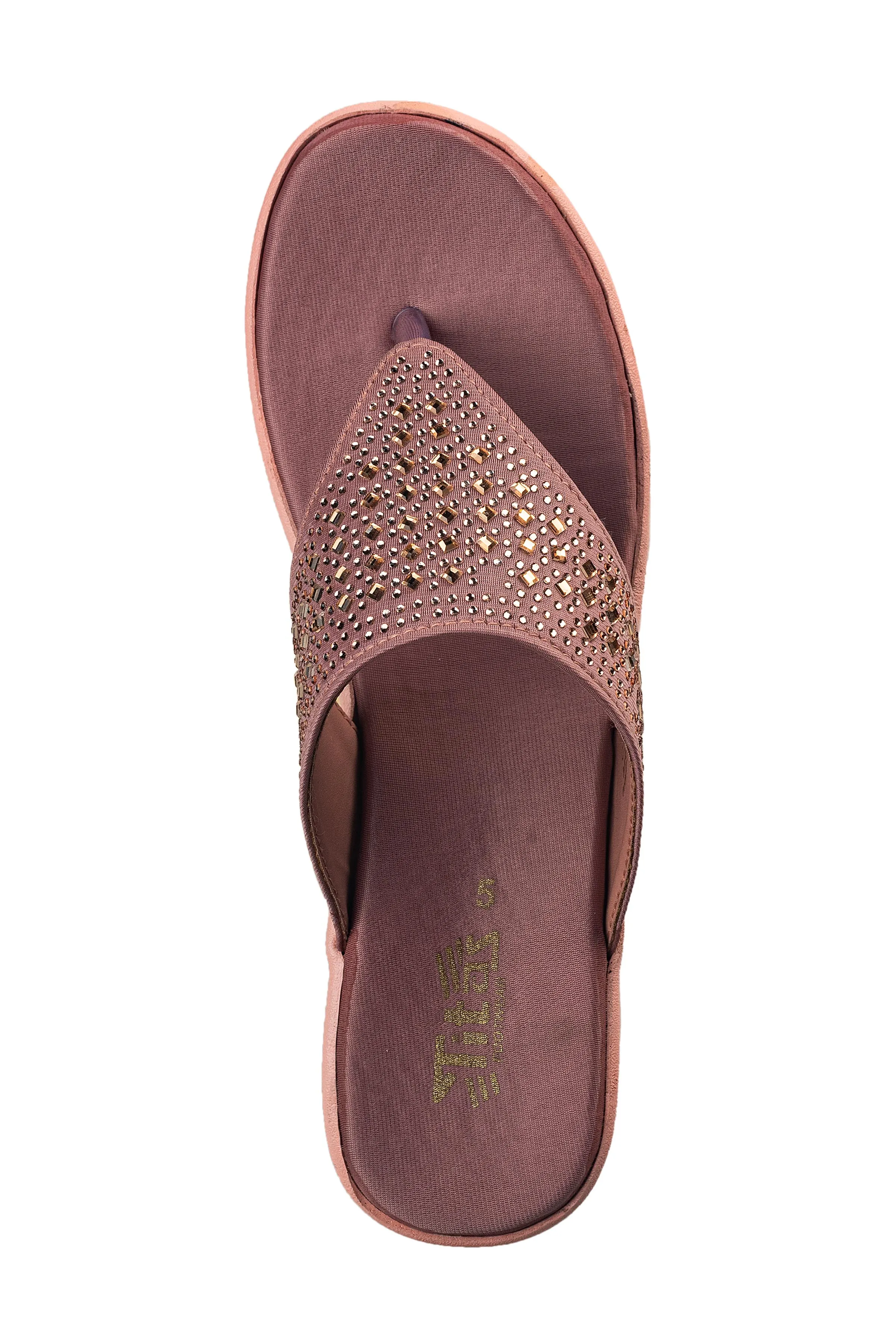 Titas Ladies Rose Gold Chappal