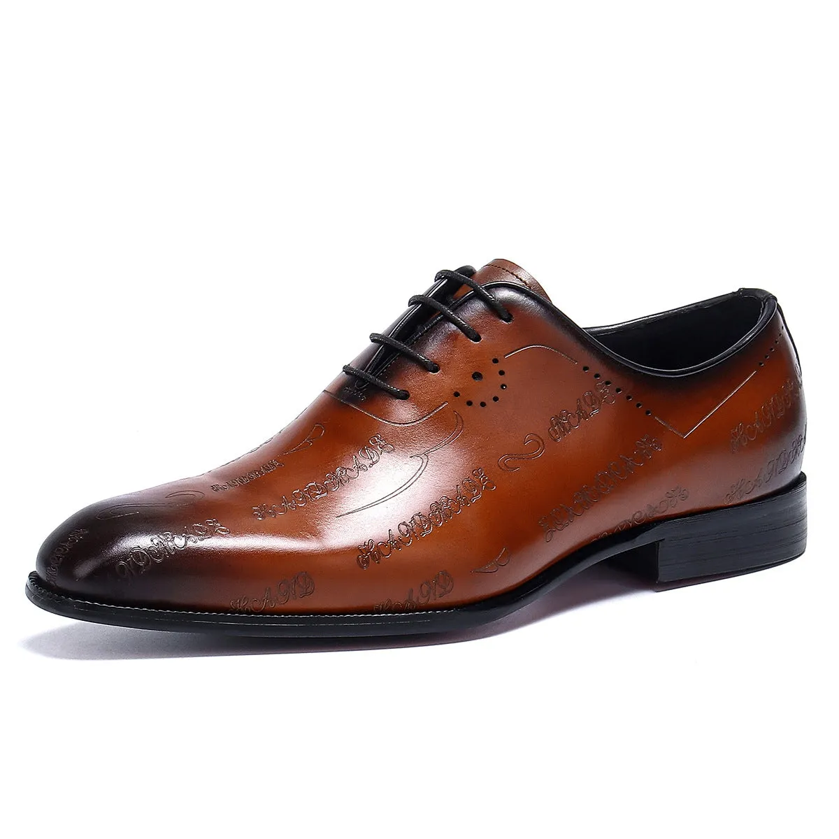 Top Layer Cowhide Formal Leather Shoes Men's Leather Pointed Toe Business British Style Carved Oxford Shoes Men's Shoes68157