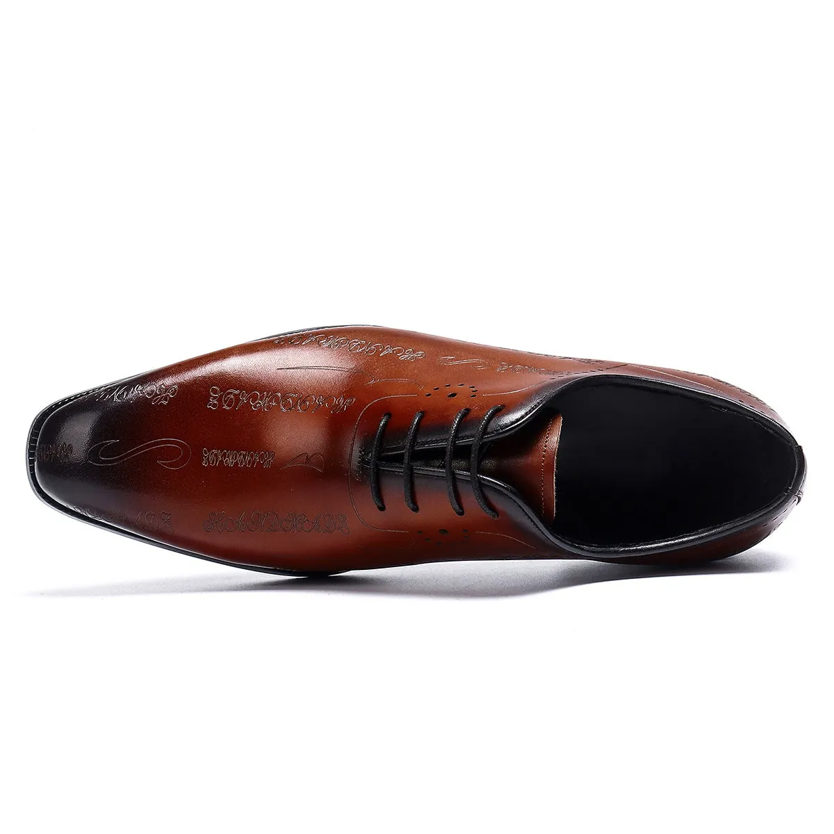 Top Layer Cowhide Formal Leather Shoes Men's Leather Pointed Toe Business British Style Carved Oxford Shoes Men's Shoes68157