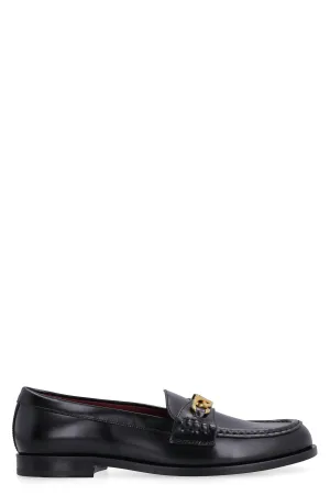 Valentino Garavani - VLogo Chain leather loafers