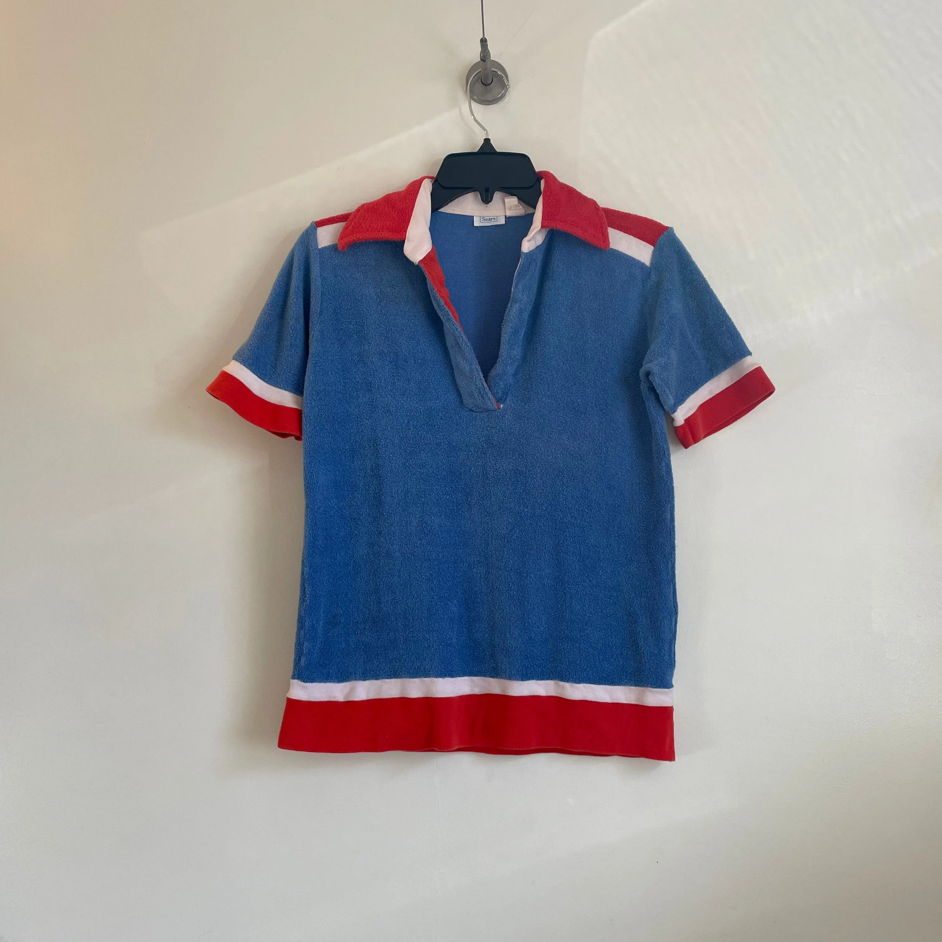 Vintage Sears Unisex Terry Cloth Shirt // Size Men's Small // (HT2311)