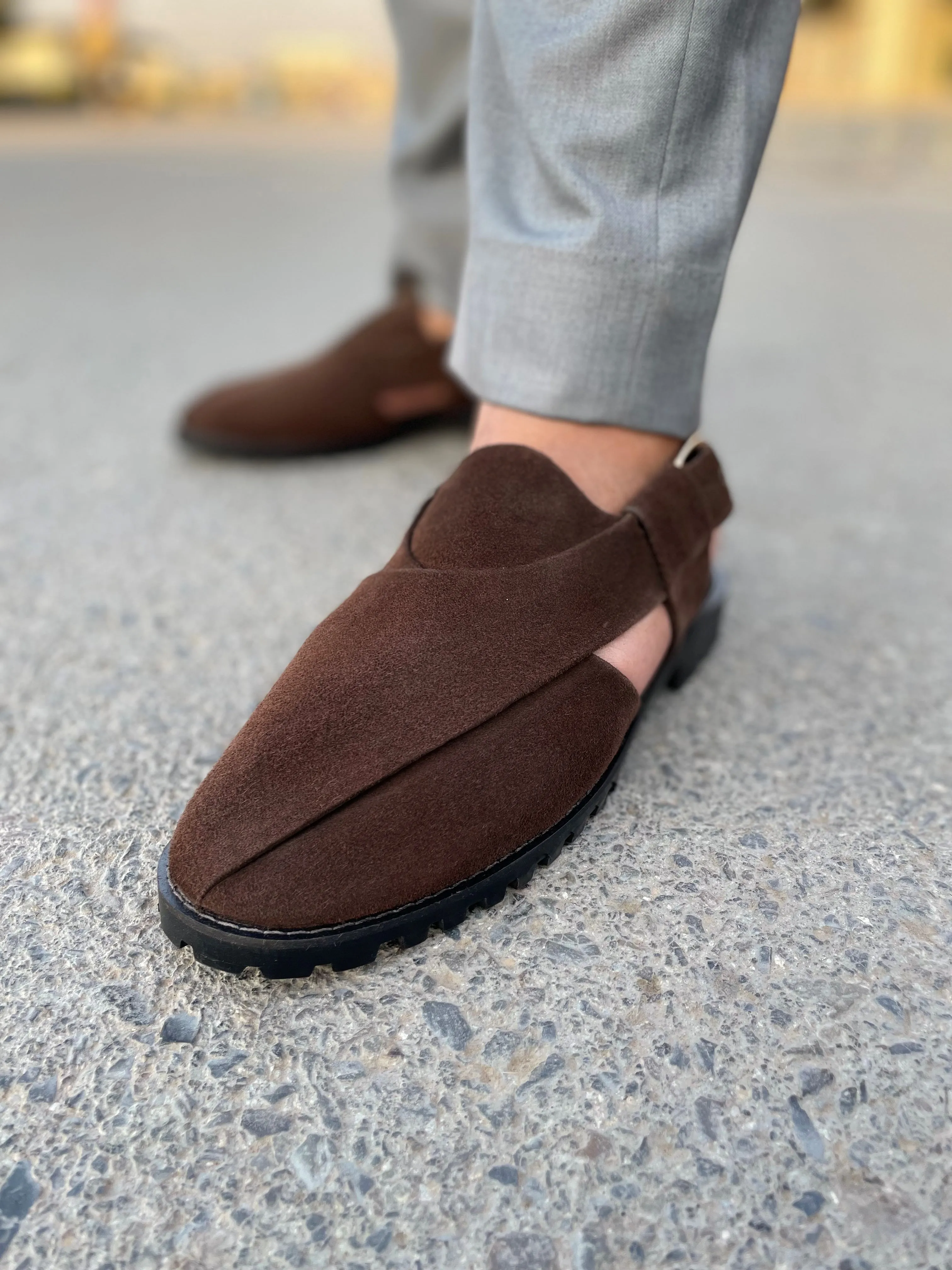 WS pure suede Handmade Peshawari Sandal WS-376